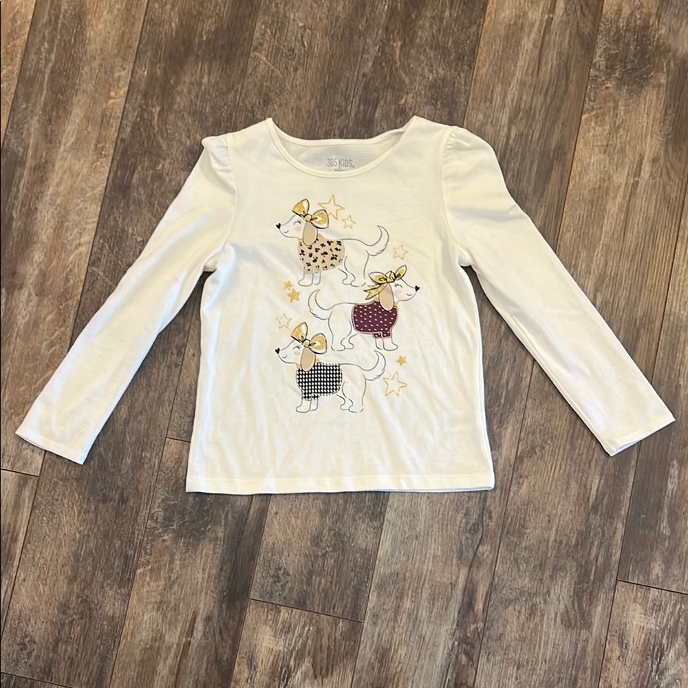 Garanimals White and Gold Blouse with Dog Design
